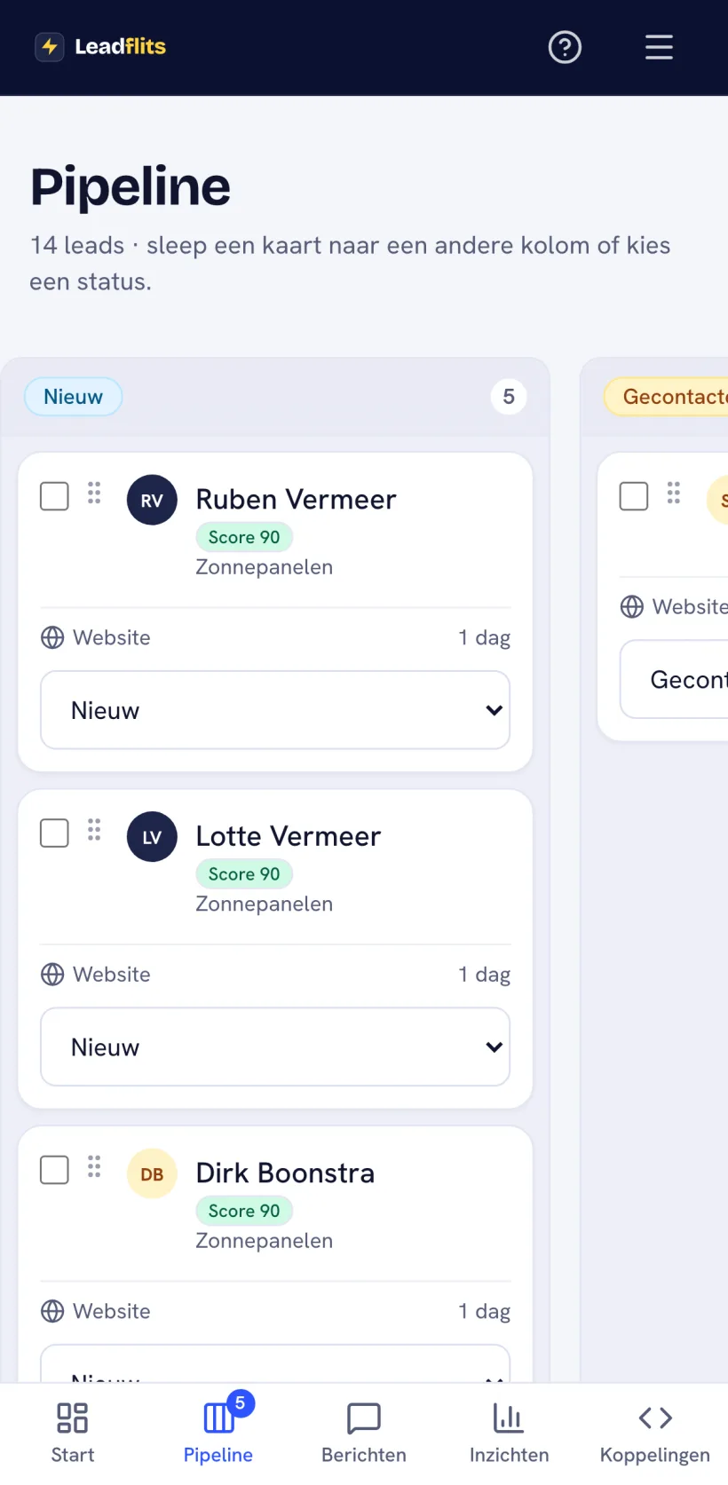 Dezelfde pijplijn op de telefoon: onderweg altijd bij de hand.